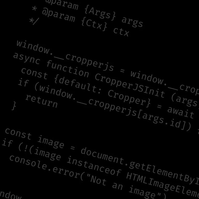 Skewed JavaScript code used for illustrative purposes